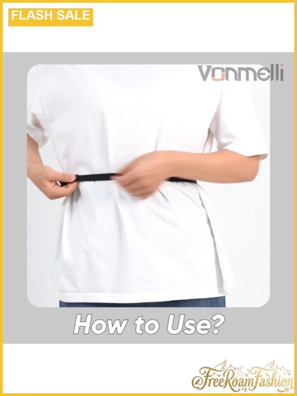 No Show Invisible Elastic Belt Thin Waist Belt for Women Jeans - Picture 6 of 6
